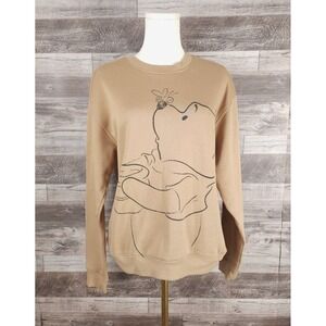 Disney Winnie the Pooh Living Bother Free Graphic Sweatshirt Tan Medium